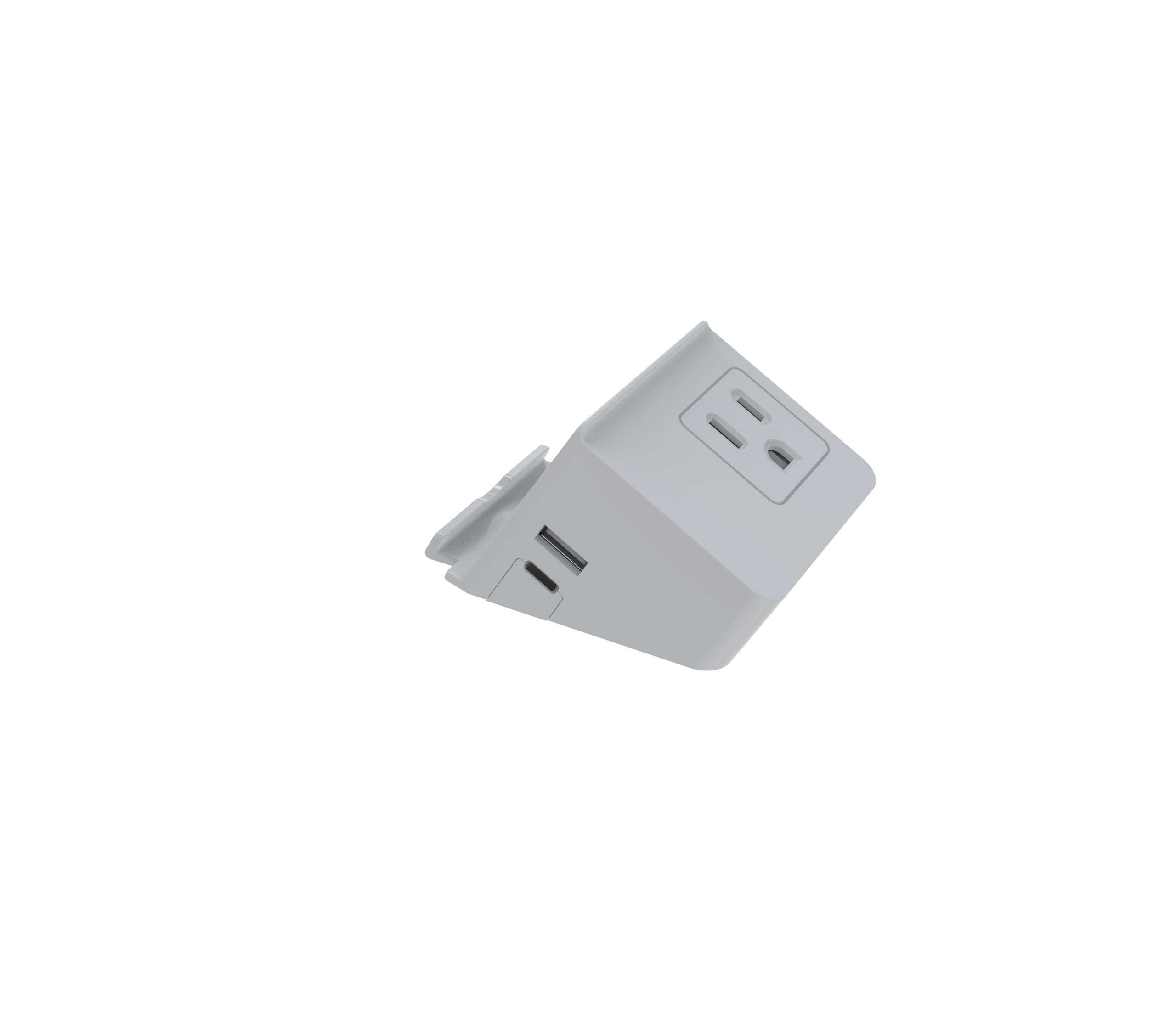 Type C PD + 1 USB wall charger with US AC socket Type C PD + 1 USB wall charger with US AC socket