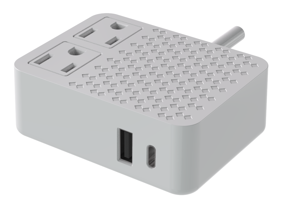 AC socket*2 with Type C PD + 1 USB wall charger AC socket*2 with Type C PD + 1 USB wall charger